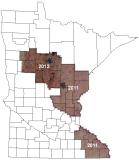 status map of DNR fall CIR imagery on WMS