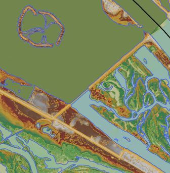 LiDAR-generated image - Pool 5 Mississippi River, near Winona - courtesy MnDNR